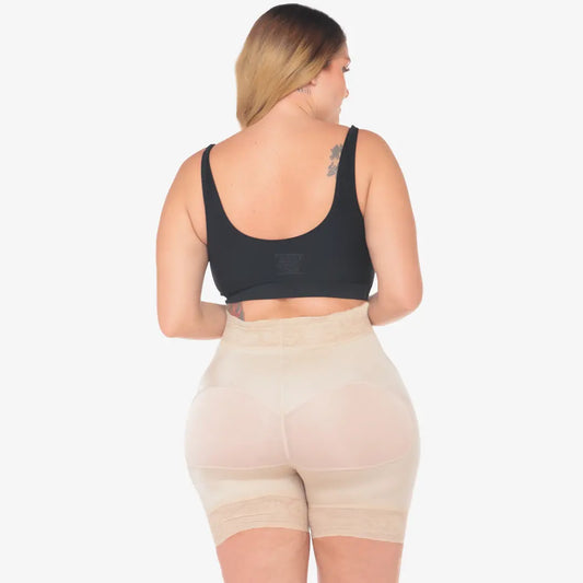 🍑PANTY SHORT MOLDEADOR CONTROL DE ABDOMEN TIRO ALTO LEVANTA COLA🍑